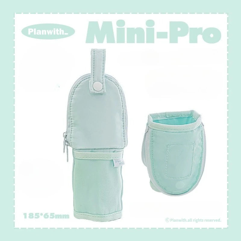 Mini Foldable Portable Clover Pencil CaseStandable Pen Holder Hangable Desk Organizer Multi-Functional School Office Supplies