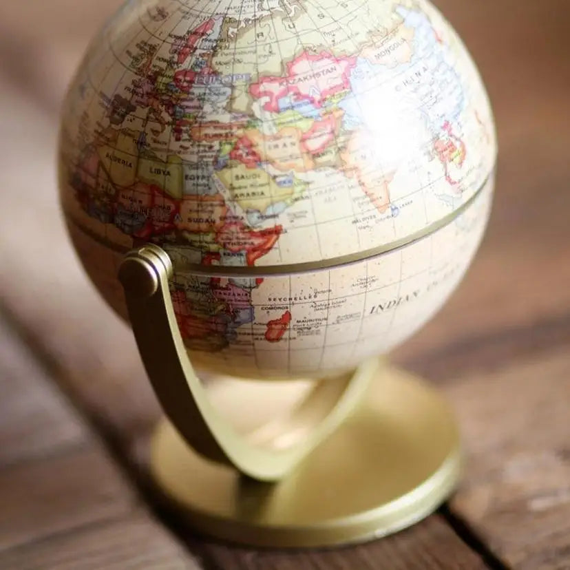 New Mini English World Globe Rotatable Desktop Ornament Geography Teaching Learning Supplies Creative School Office Table Decor