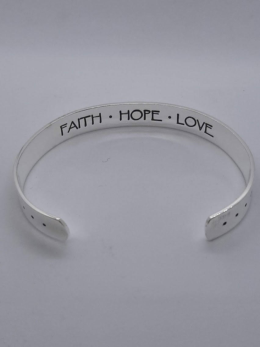 Faith, Hope, Love Cuff Bracelet