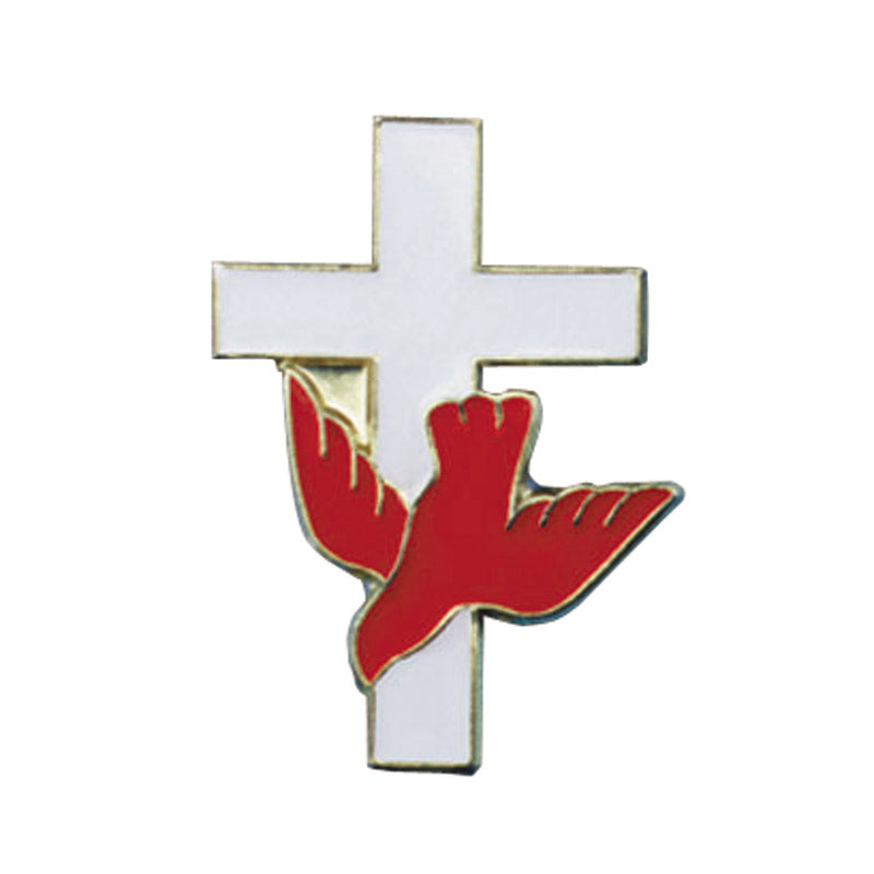 Cross with Dove, Lapel Pin