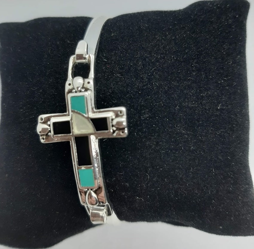 Inlay Cross Bangle - Style 2