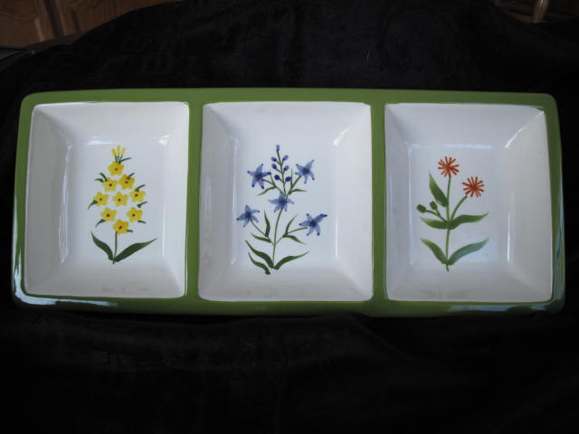 Botanical 3 Section Plate