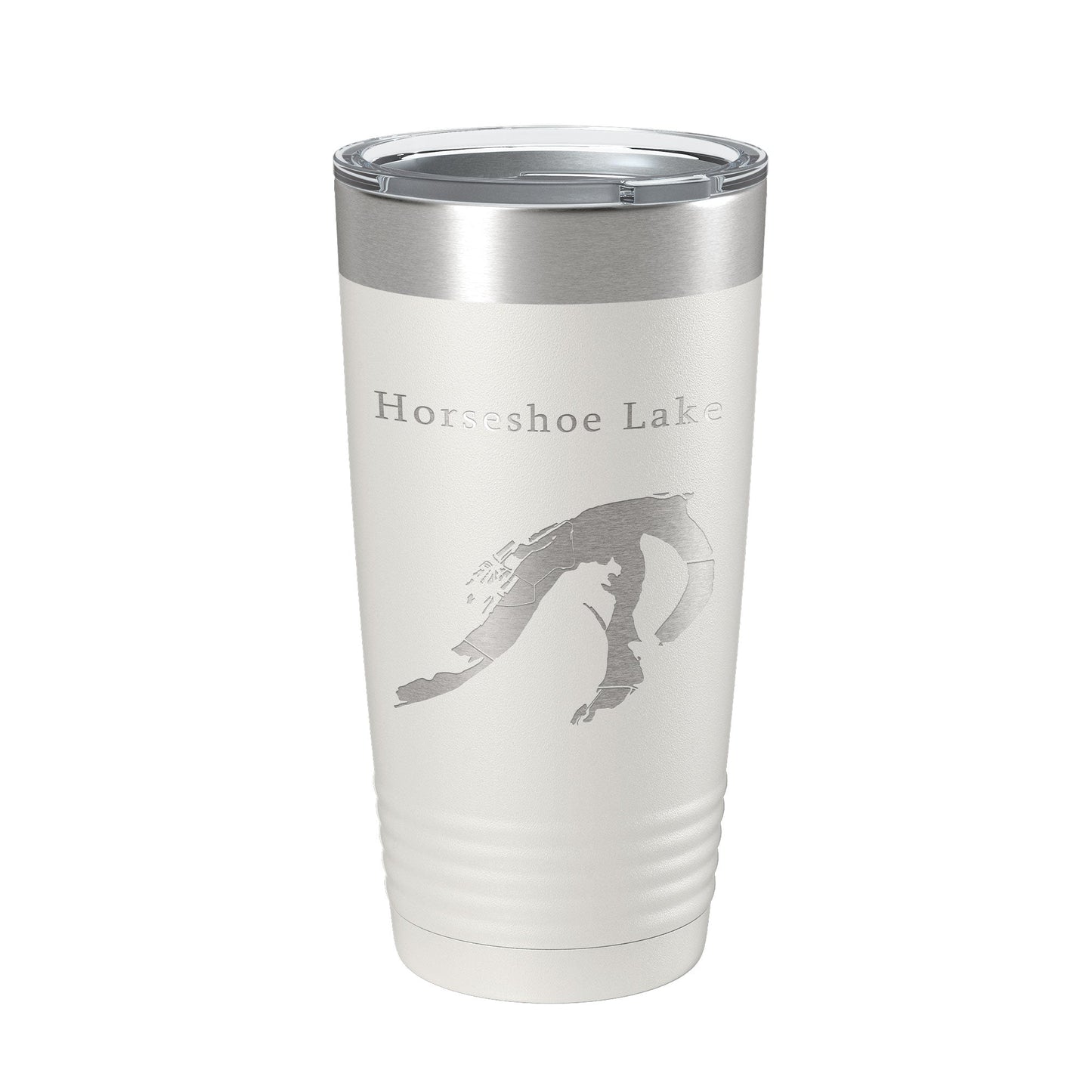 Horseshoe Lake Map Tumbler Travel Mug Insulated Laser Engraved Coffee Cup St. Louis Illinois 20 oz