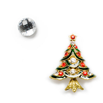 Magnetic Gemstone Christmas Tree Pin