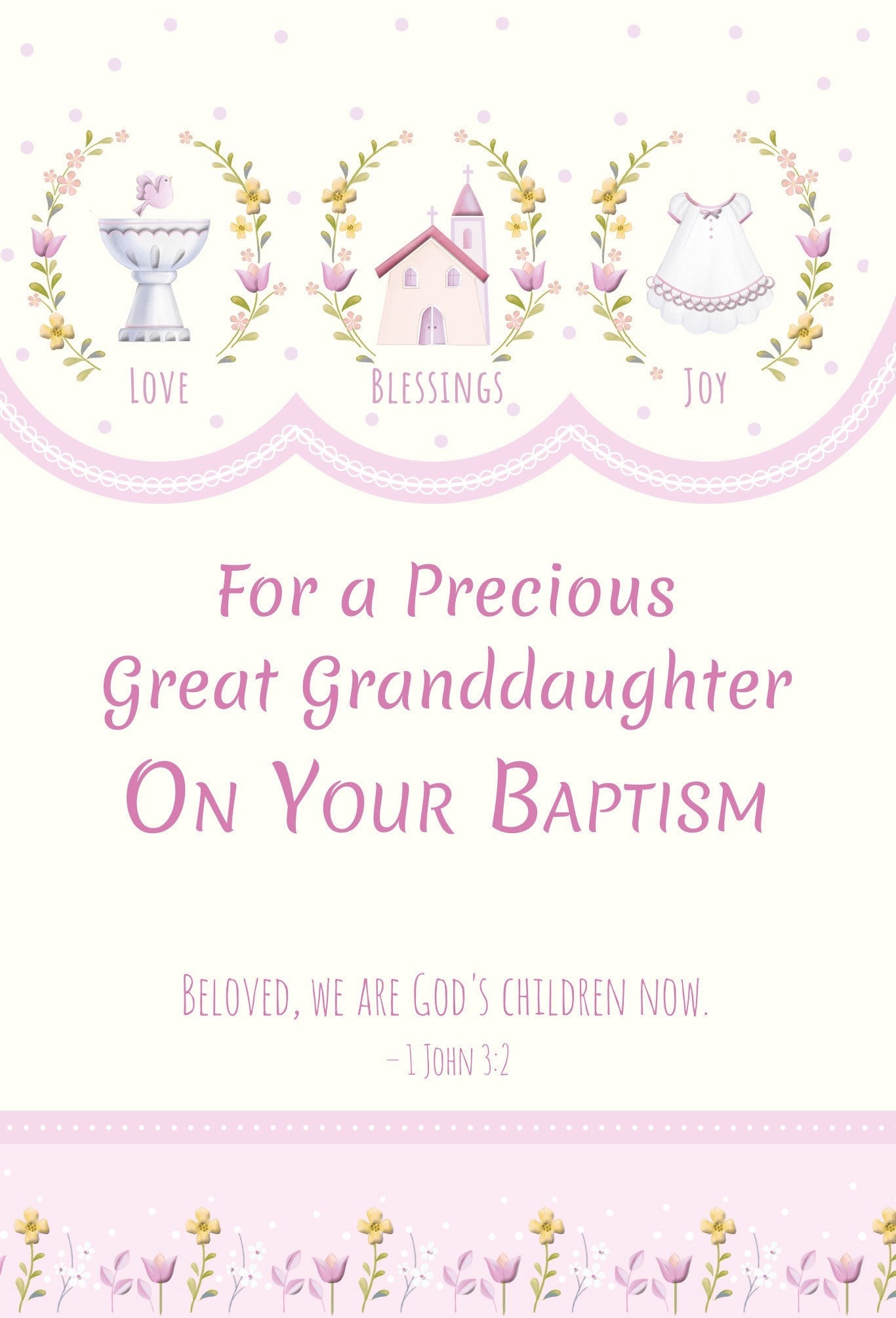 Great Granddaughter Baptism Card