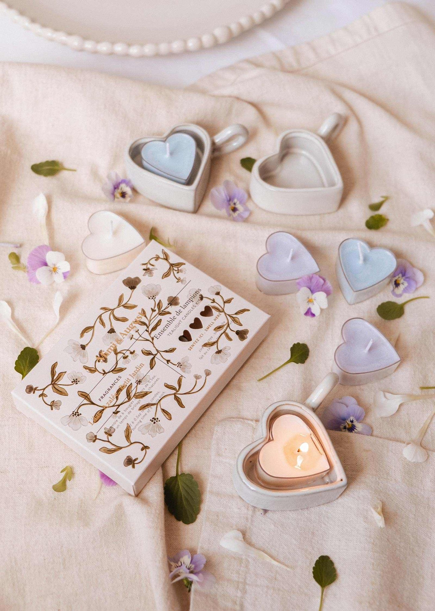 Blush Hearts Tealight Candle Kit