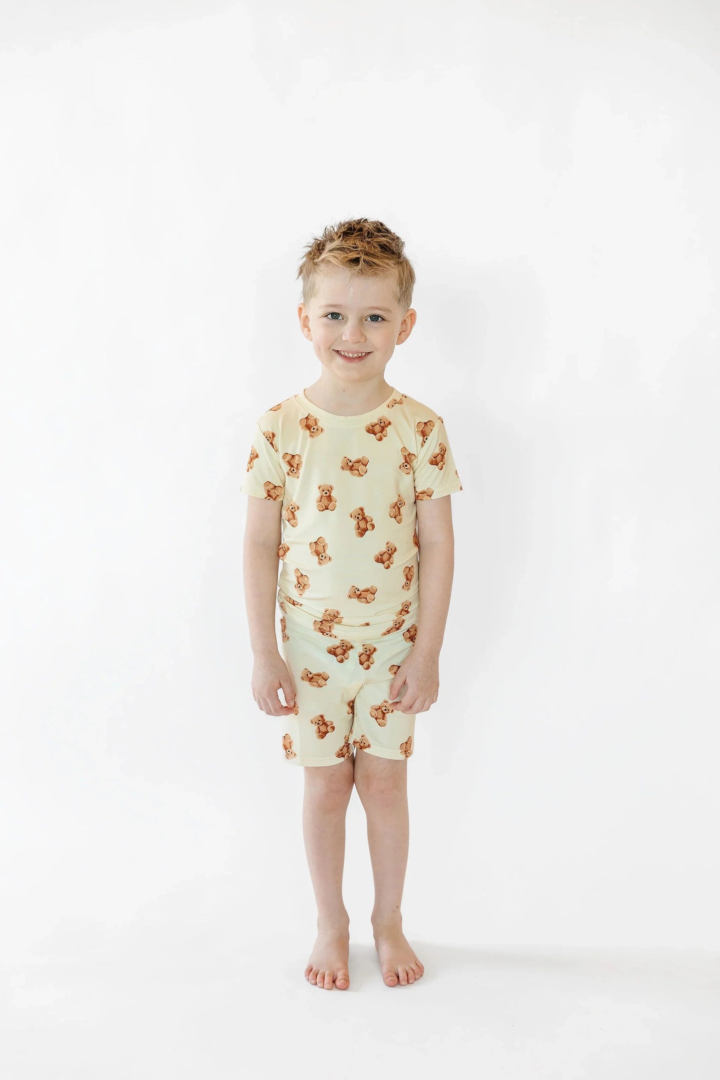 Kids Teddy Bear Short Sleeve Pajama Top