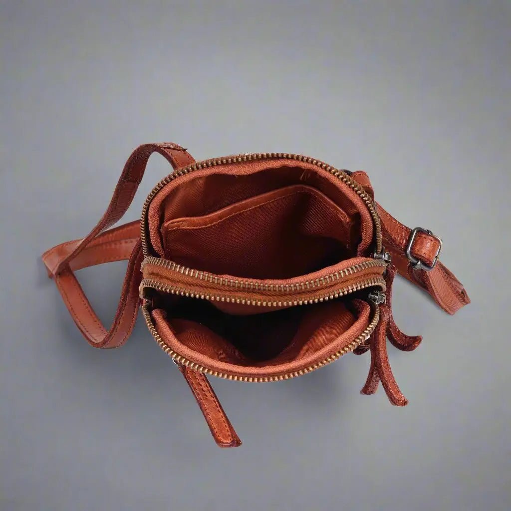 MET Small Leather Crossbody Bag - Regalo ShopHandbags & PursesBoutique of Leathers/Open Road389961043011CognacMET Small Leather Crossbody Bag