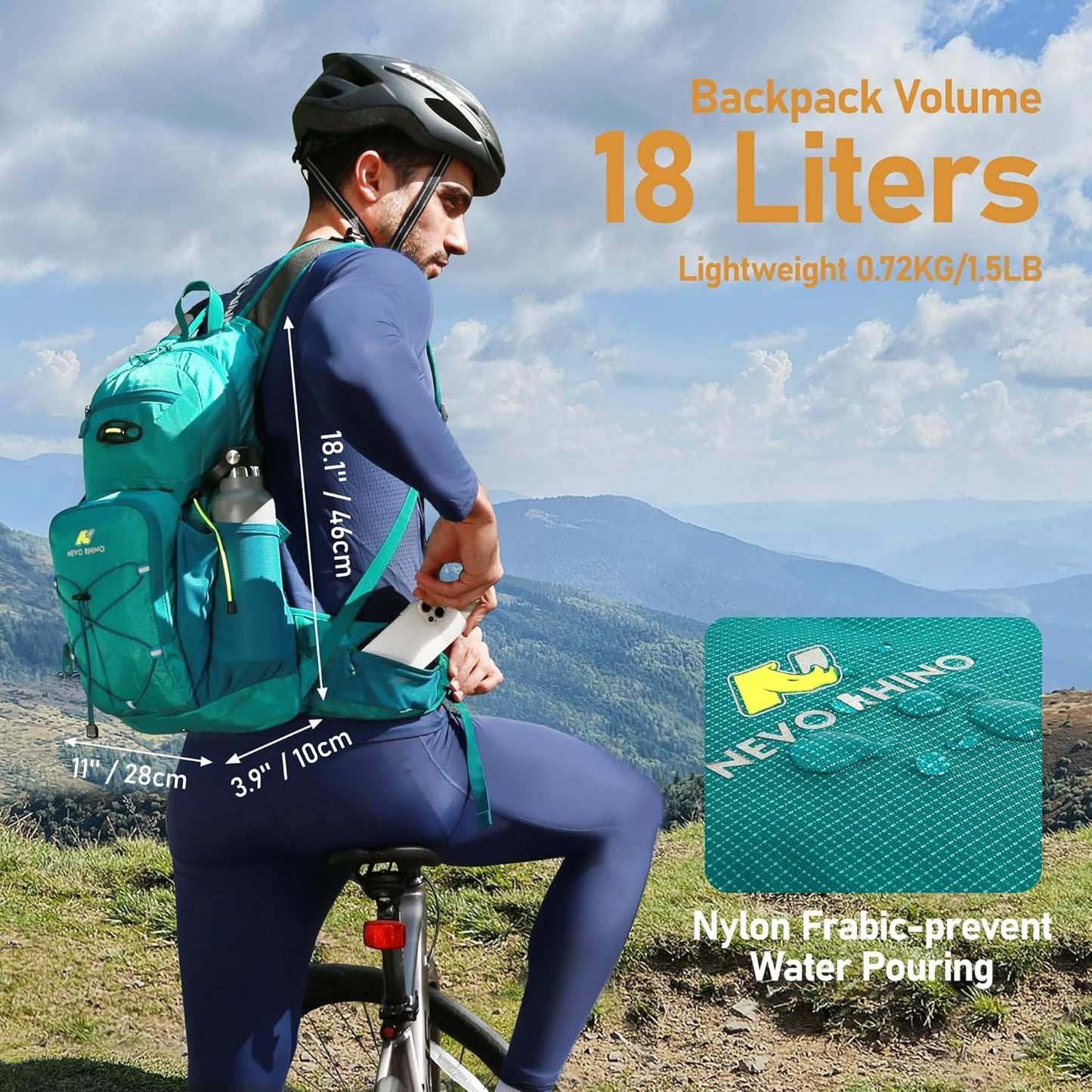 Hydration Backpack, Hydration Pack, Insulated Hiking Backpack with Water Bladder 3L for Hiking Cycling Running Biking Camping