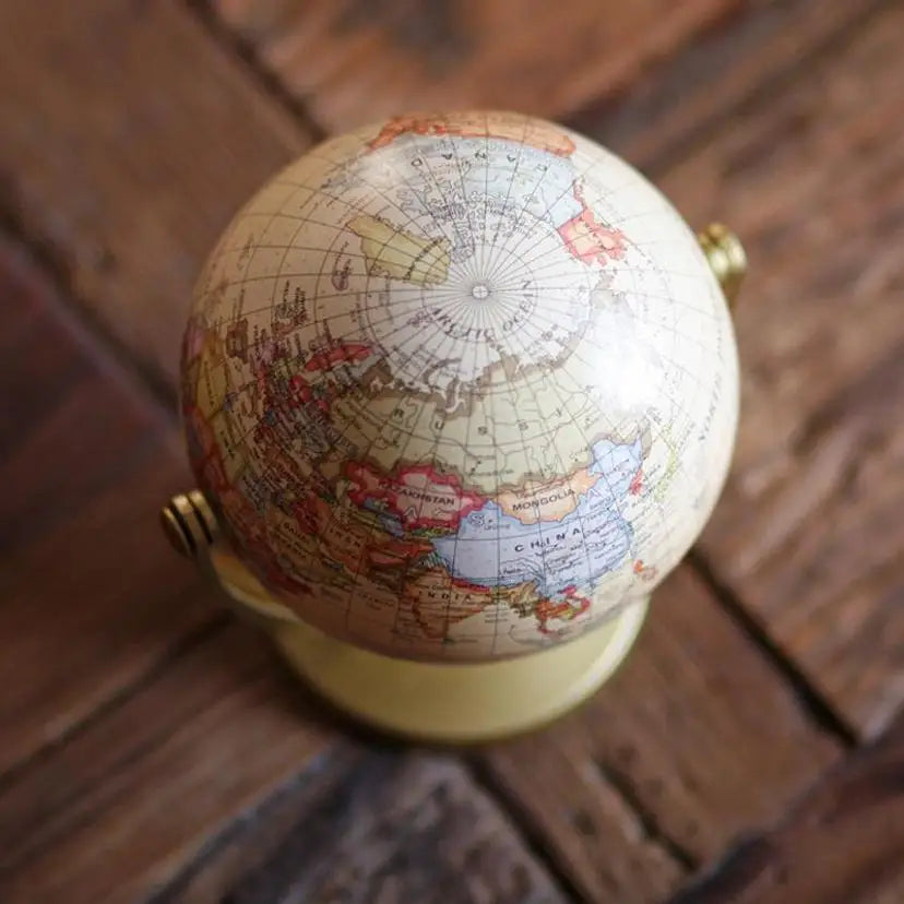 New Mini English World Globe Rotatable Desktop Ornament Geography Teaching Learning Supplies Creative School Office Table Decor