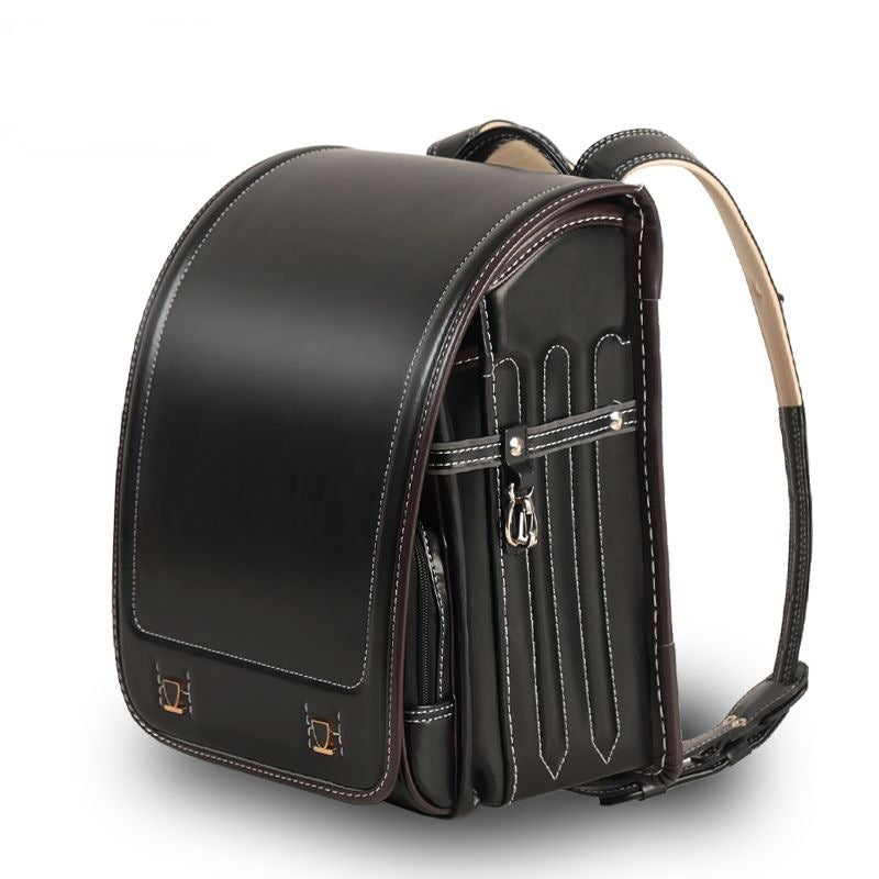 Kids' GPS Positioning Ergonomic School Backpack – Spine Protection, Waterproof PU, Grades 1–6
