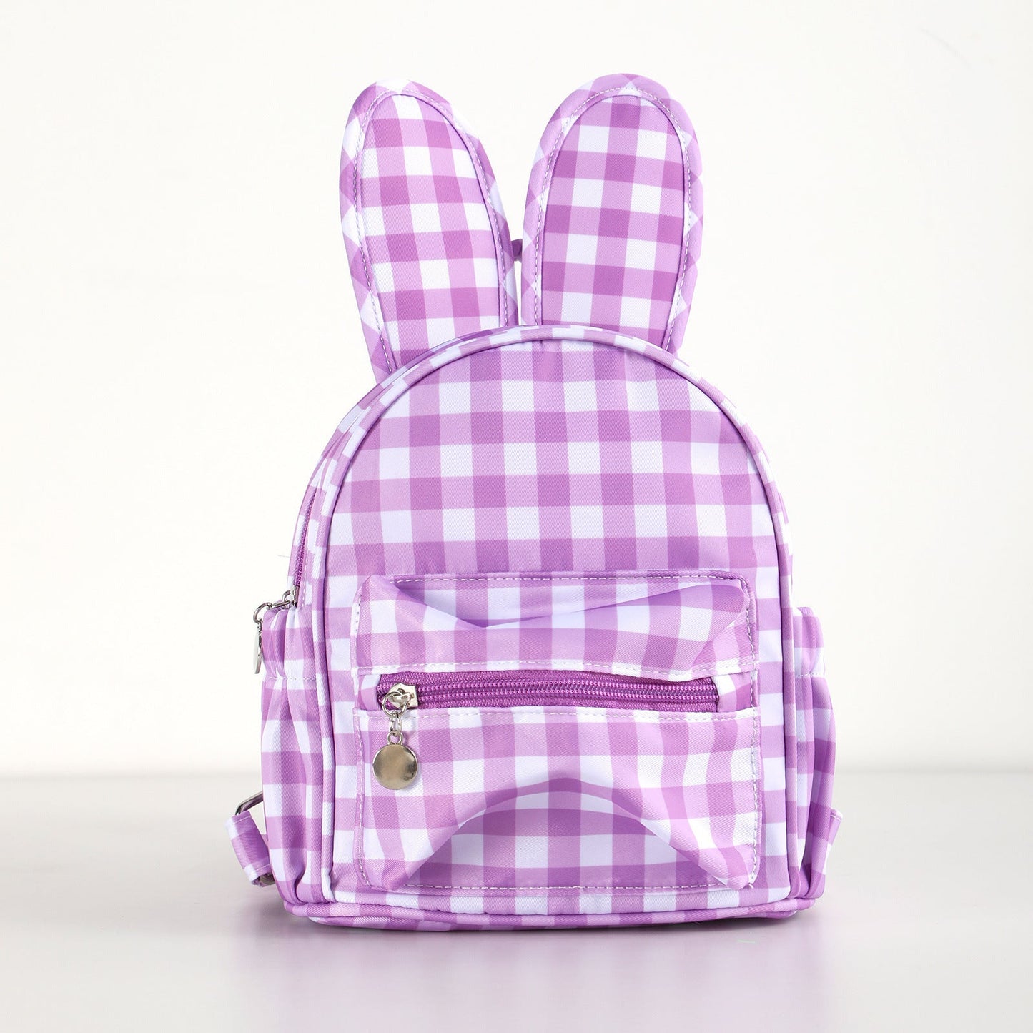 Gingham Bunny Ear Mini Backpack – Cute Plaid Bag for Girls (4 Colours)