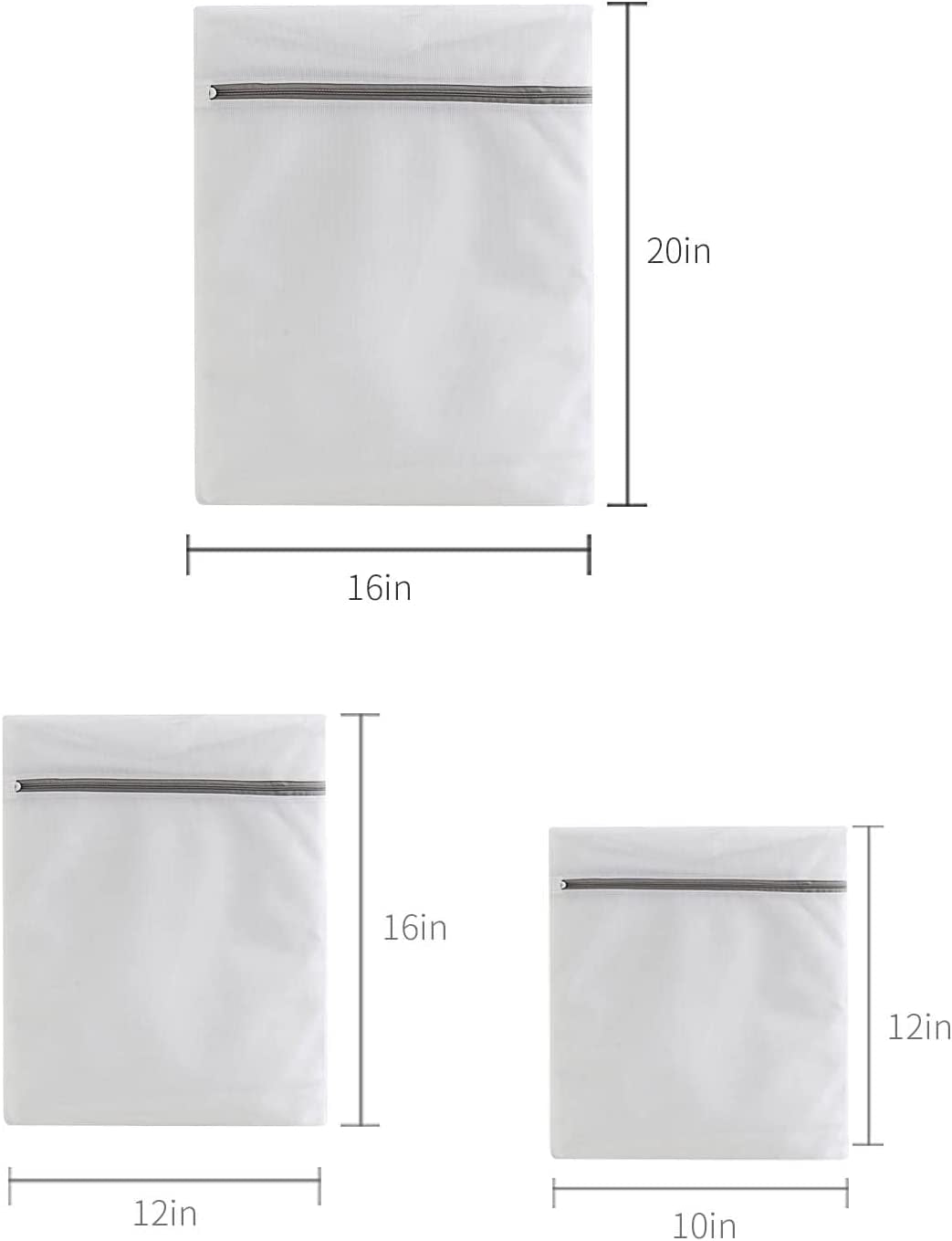 Lingerie Bags for Washing Delicates,Small Fine Mesh Laundry Bags,3Pcs(1 Large,1 Medium,1 Small)