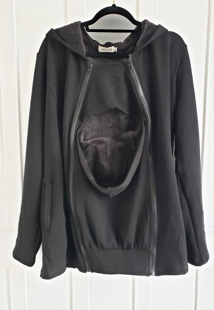 2-in-1 Fleece Baby Carrying Hoodie