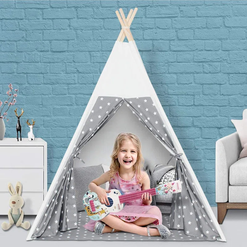 47'' W X 47'' D Indoor / Outdoor Polyester Triangular Play Tent