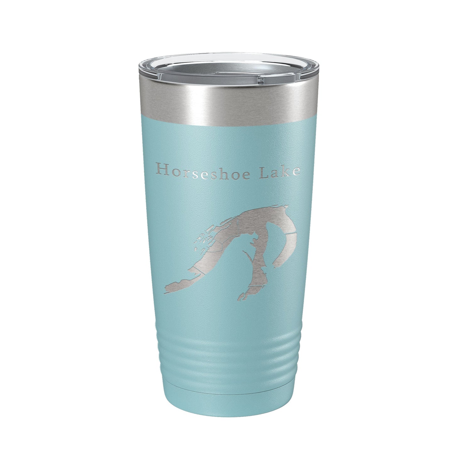 Horseshoe Lake Map Tumbler Travel Mug Insulated Laser Engraved Coffee Cup St. Louis Illinois 20 oz