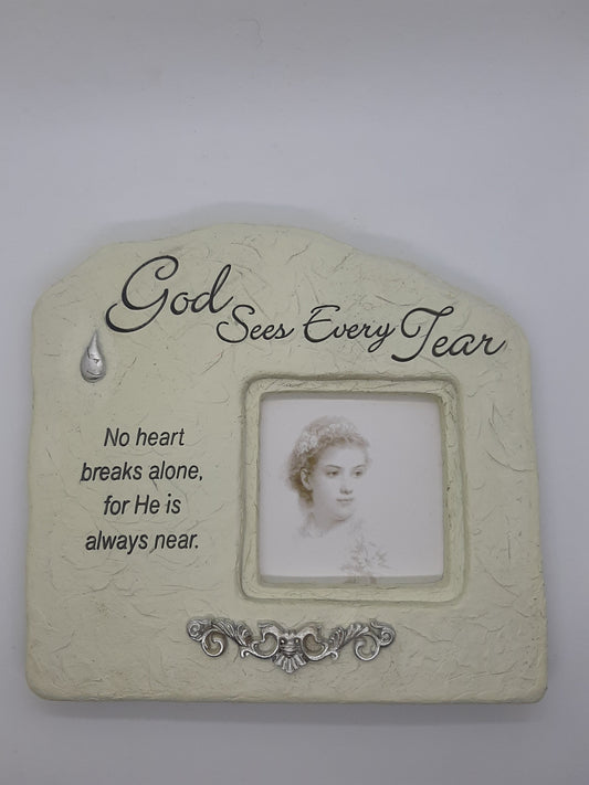 God Sees Every Tear Memorial Tabletop Frame