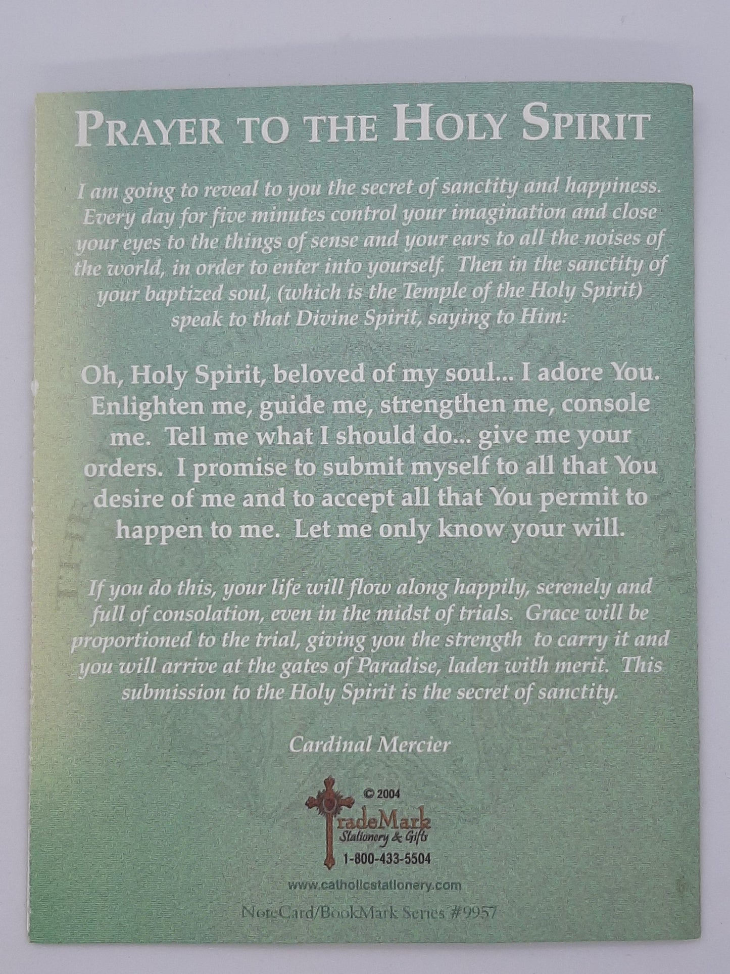 Come Holy Spirit Card