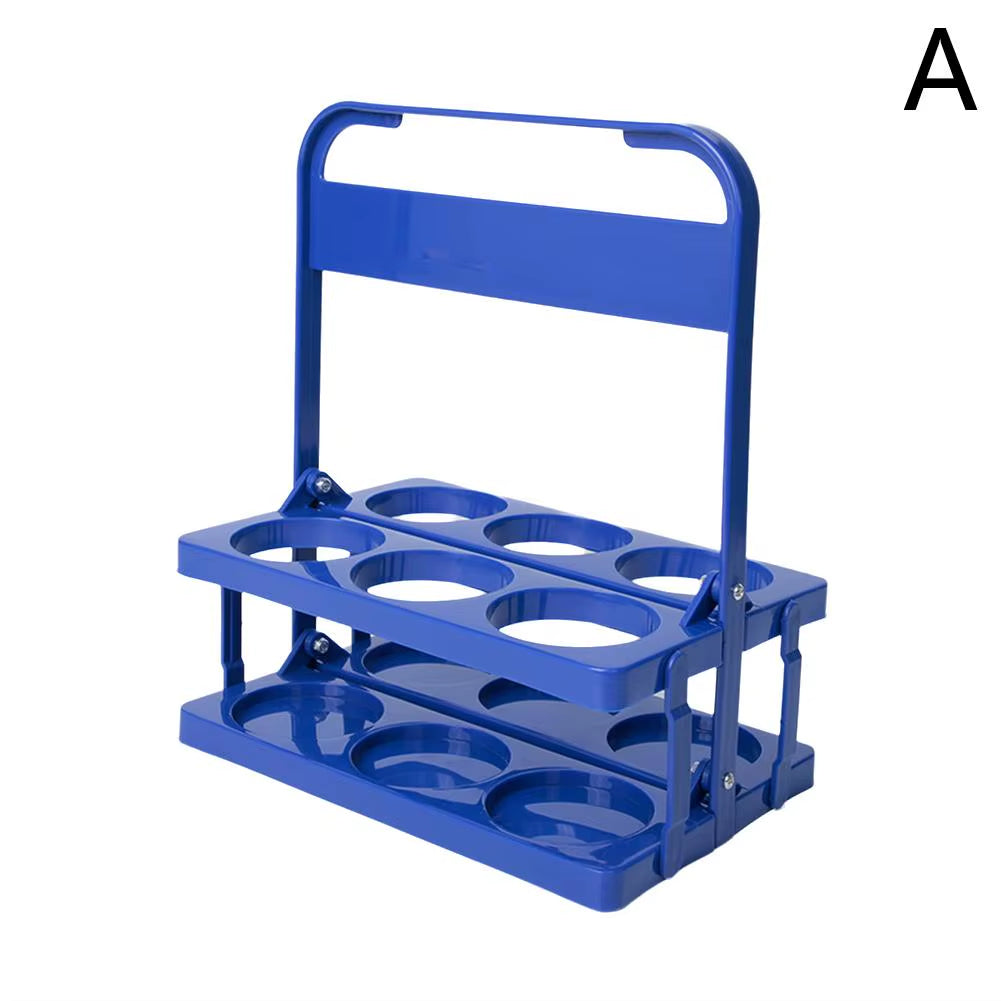 Portable Foldable Plastic Beer Rack Cup Organizer Wine Rack Beer Bottle Holder Beverage Basket Reusable Cocktail Rack