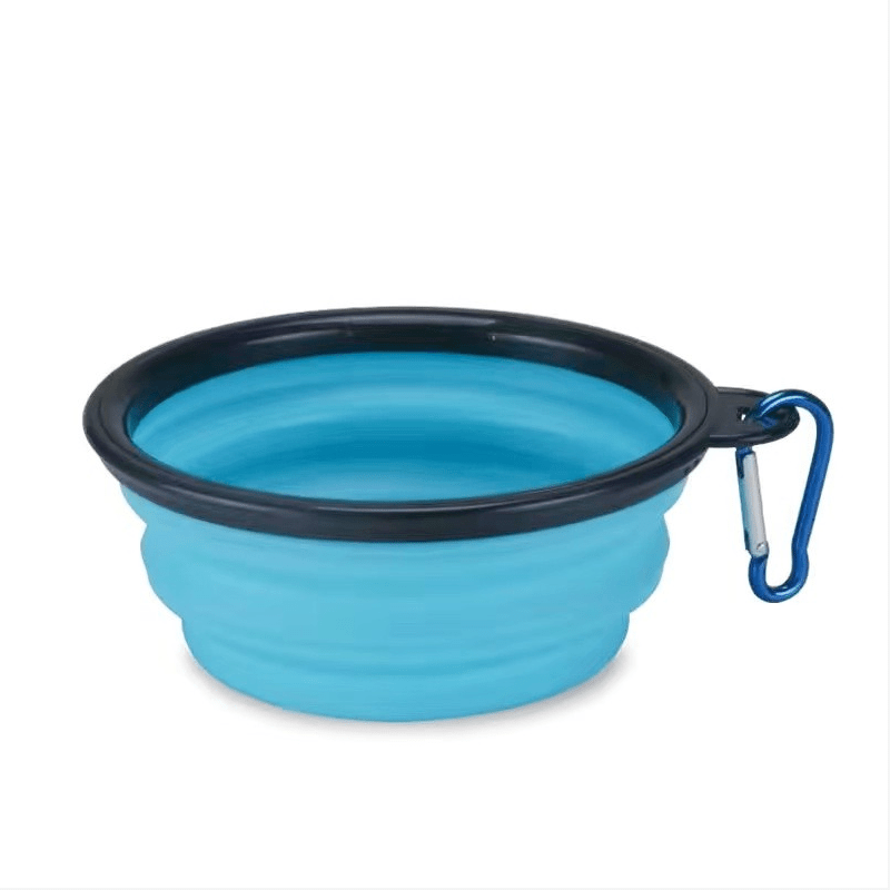 [Foldable Pet Bowl] Portable Foldable 350ml TPR Pet Bowl with Black Frame | Dog Food Dish for Outdoors