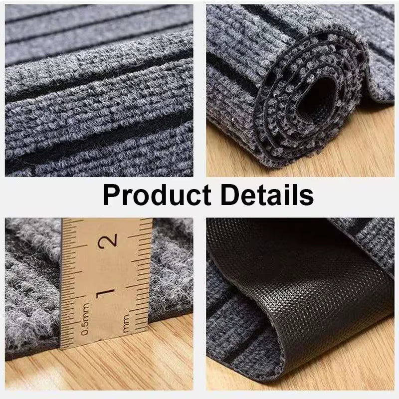 Anti Slip Long Kitchen Mat Floor Carpet Entrance Doormat Hallway Rug Stripe Outdoor Mats Easy to Clean Full Coverage DIY Mat