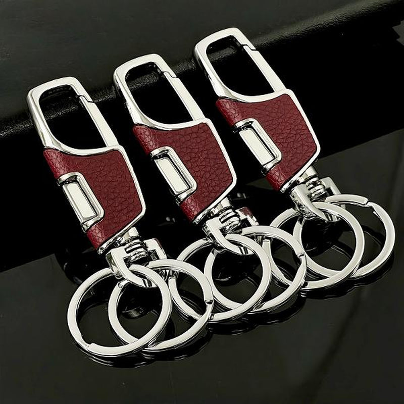 3-Pcs Stainless Steel Keychain with Detachable Key Rings,Car Keys Keychains, Parking Keys Practical Stylish Accessory for Men Women