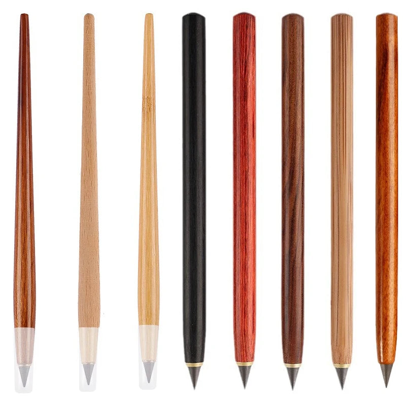 Wooden Eternal Pencil No Sharpening Unbreakable for Kids Endless Writing Sketching Art Office School Supplies Stationery