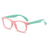 Children's anti-blue light silicone temple glasses, baby computer goggles, universal flat light glasses for children