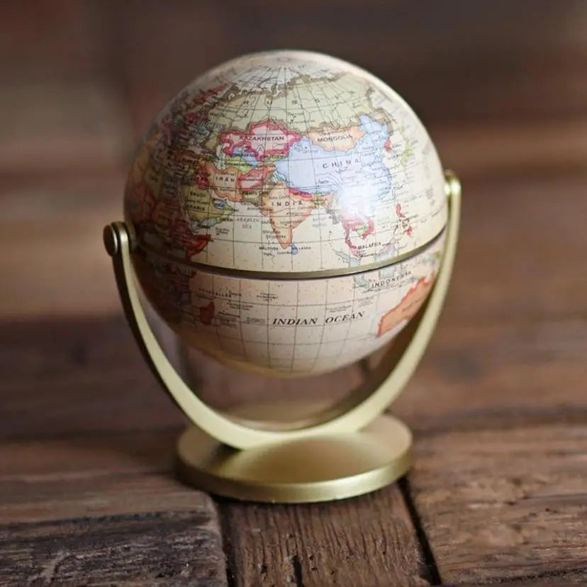 New Mini English World Globe Rotatable Desktop Ornament Geography Teaching Learning Supplies Creative School Office Table Decor
