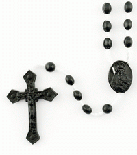 Black Plastic Rosary