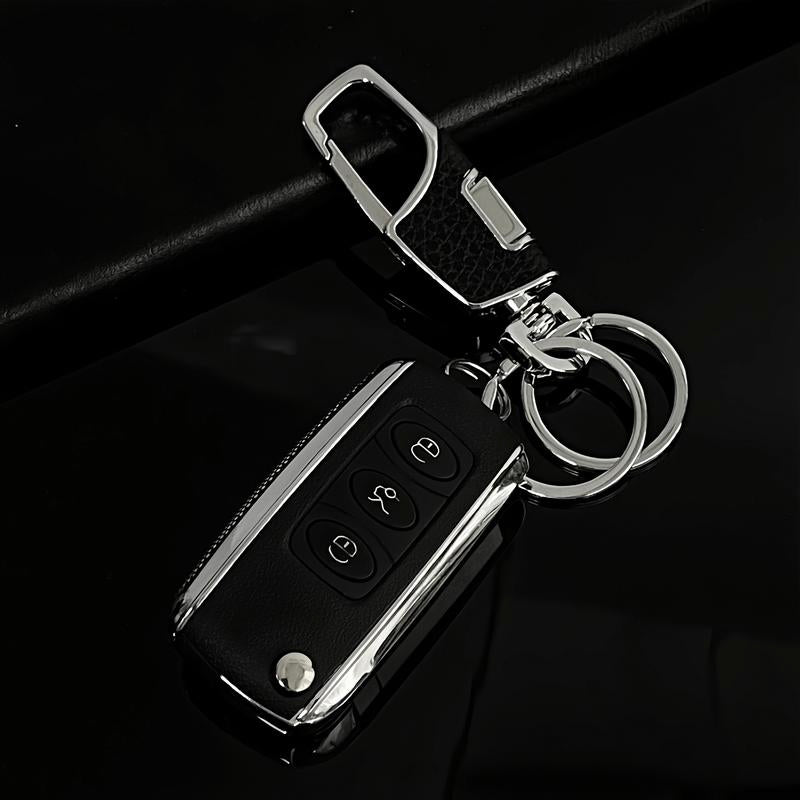 3-Pcs Stainless Steel Keychain with Detachable Key Rings,Car Keys Keychains, Parking Keys Practical Stylish Accessory for Men Women