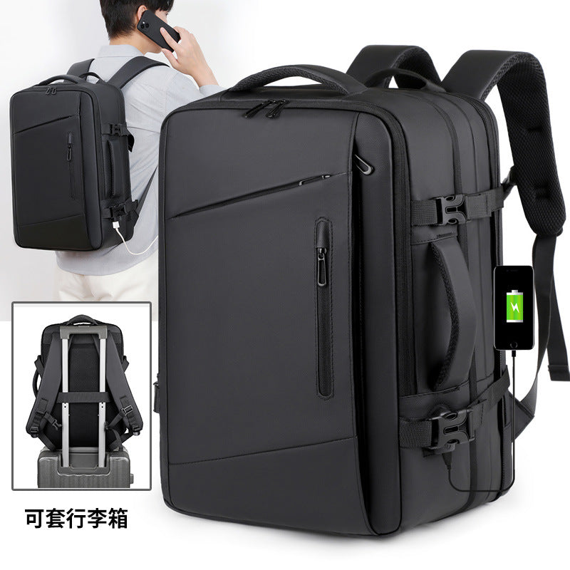 Business backpack, backpack with expandable capacity for business trips, laptop bag for commuting, large capacity for men
