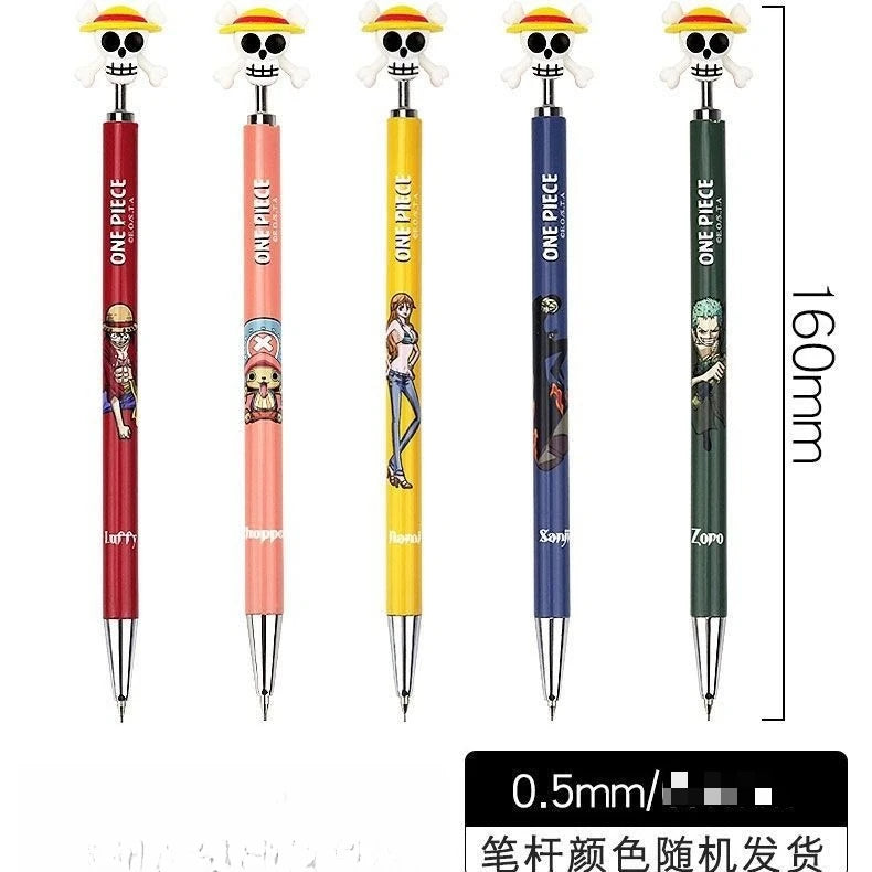 16cm 0.5mm One Piece elementary school student mechanical pencil drawing pencil cartoon cute fun writing pen exam pen