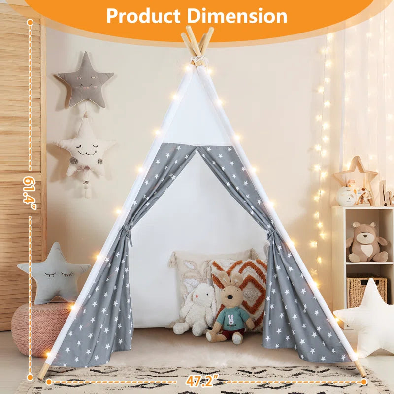 47'' W X 47'' D Indoor / Outdoor Polyester Triangular Play Tent