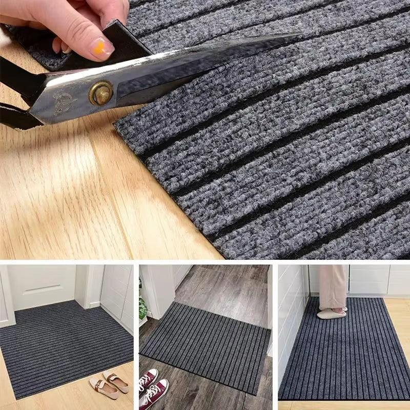 Anti Slip Long Kitchen Mat Floor Carpet Entrance Doormat Hallway Rug Stripe Outdoor Mats Easy to Clean Full Coverage DIY Mat