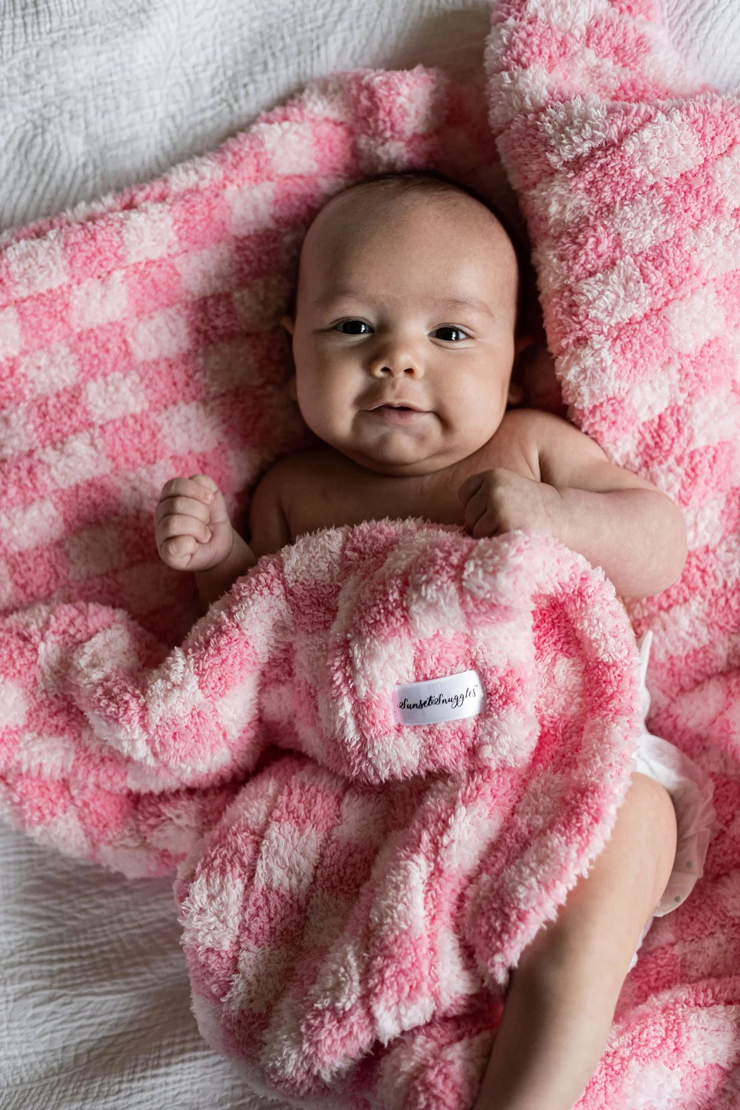 Cotton Candy Check Print Toddler Blanket