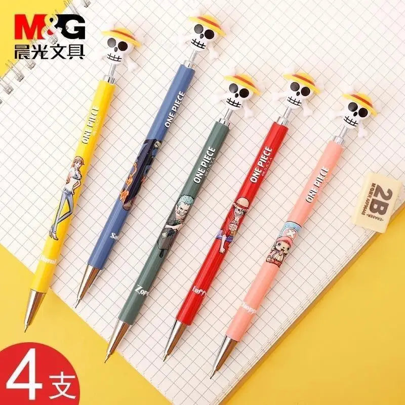 16cm 0.5mm One Piece elementary school student mechanical pencil drawing pencil cartoon cute fun writing pen exam pen