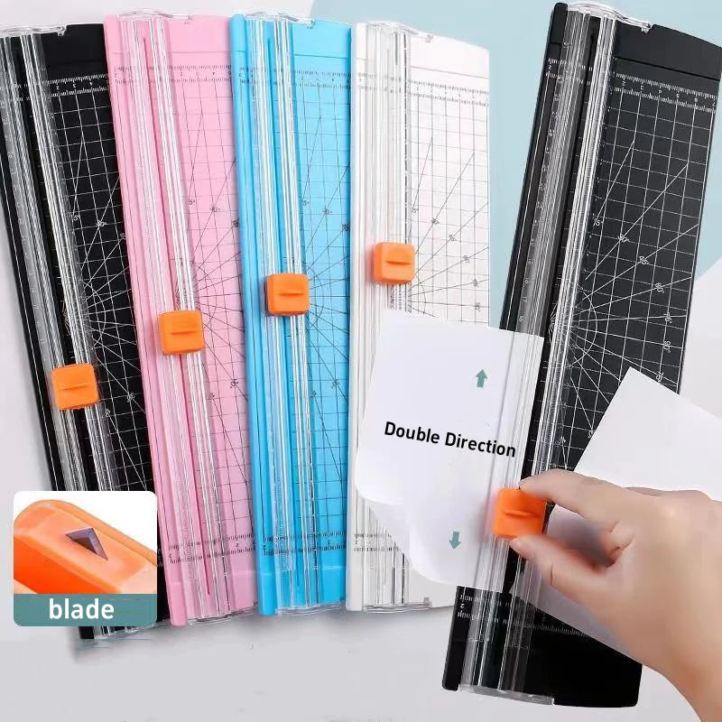 Double Direction Portable Paper Cutter,A3 A4 A5 Photo Paper Trimmer School Office Student Handbook Making Stationery Supplies