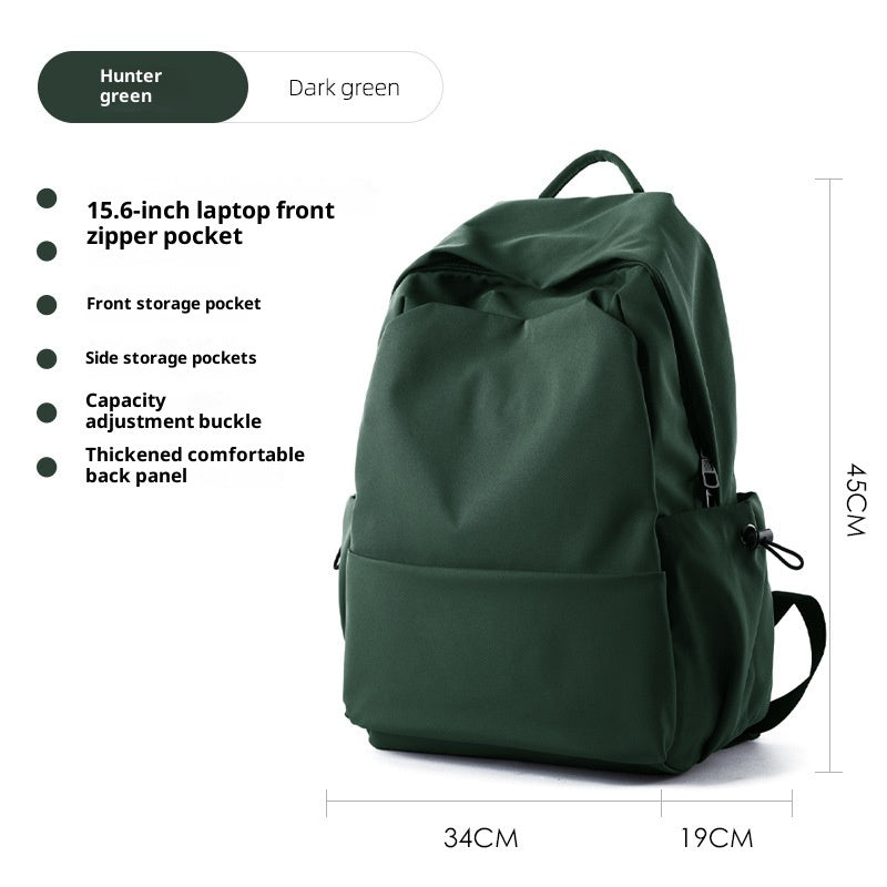 Mori Leisure Backpack – Lightweight Oxford School & College Bag | Khaki, Black, Green | 15.6"