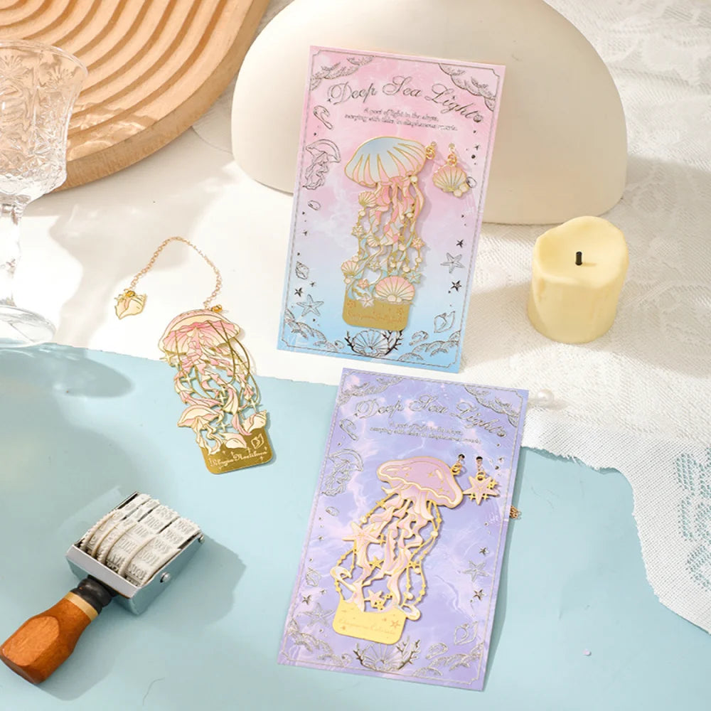 Hollow Metal Bookmark Ocean-Themed Metal Bookmark Creative Bookmark Unique For Art Enthusiasts School Supplies Reading