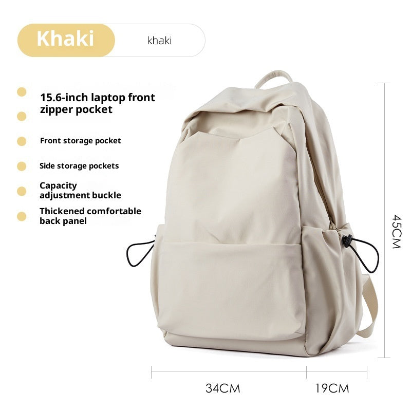 Mori Leisure Backpack – Lightweight Oxford School & College Bag | Khaki, Black, Green | 15.6"