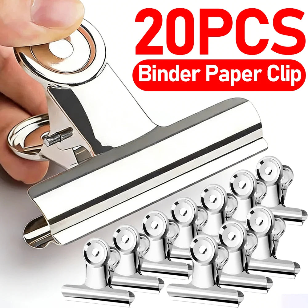 Stainless Steel Metal Binders Multifunctional Paper Clips Clamp for Food Bag Pictures Photos Home Kitchen Office School Supplies