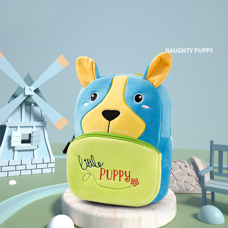 Cute Animal Plush Kindergarten Backpack for Kids – Lion, Owl, Koala & More