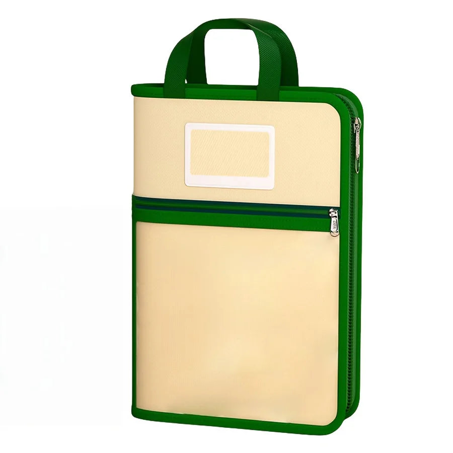 L-shaped A4 file bag, large opening mesh stationery storage bag, large-capacity transparent file bag, school supplies