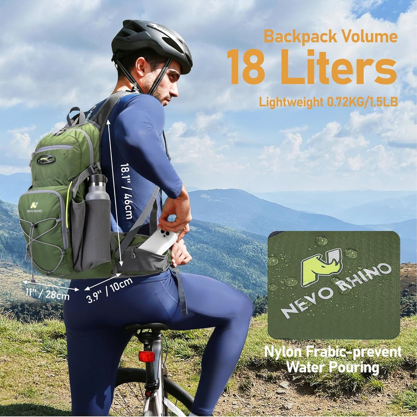 Hydration Backpack, Hydration Pack, Insulated Hiking Backpack with Water Bladder 3L for Hiking Cycling Running Biking Camping