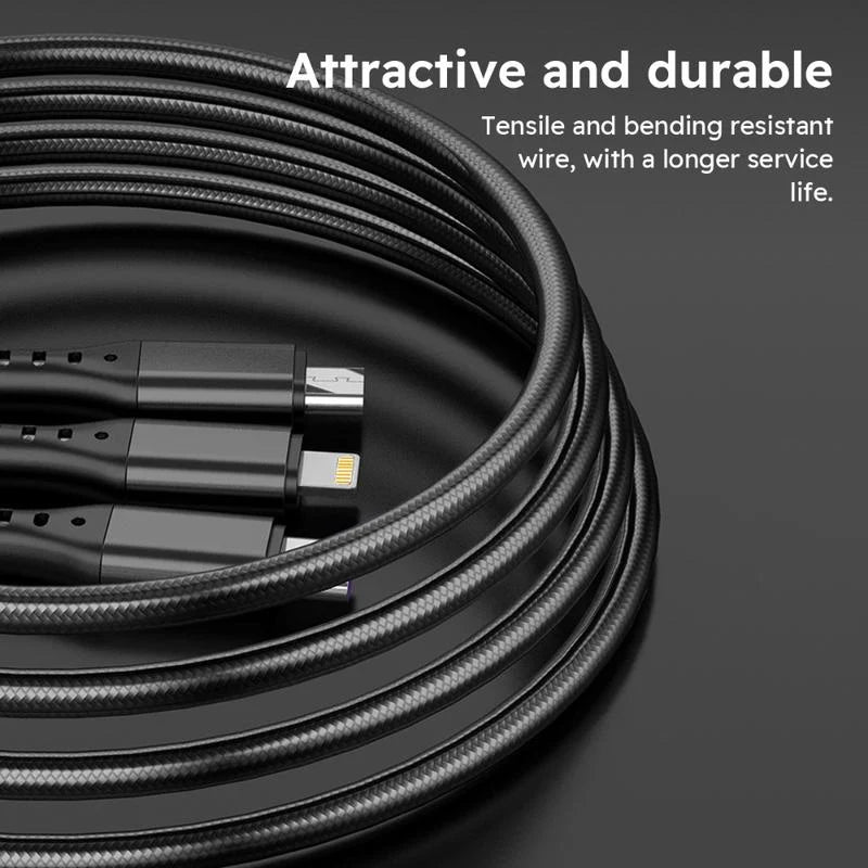 Charge Fast & Stay Connected! 🚀✨ Check Out Our 2-Pack 1.2M Super Fast Charging USB Cable - Mfi Certified 3 in 1 with Type-C, Micro USB, and IP Port! Perfect for All Your Devices! 📱🔌 #Fastcharging #Techessentials