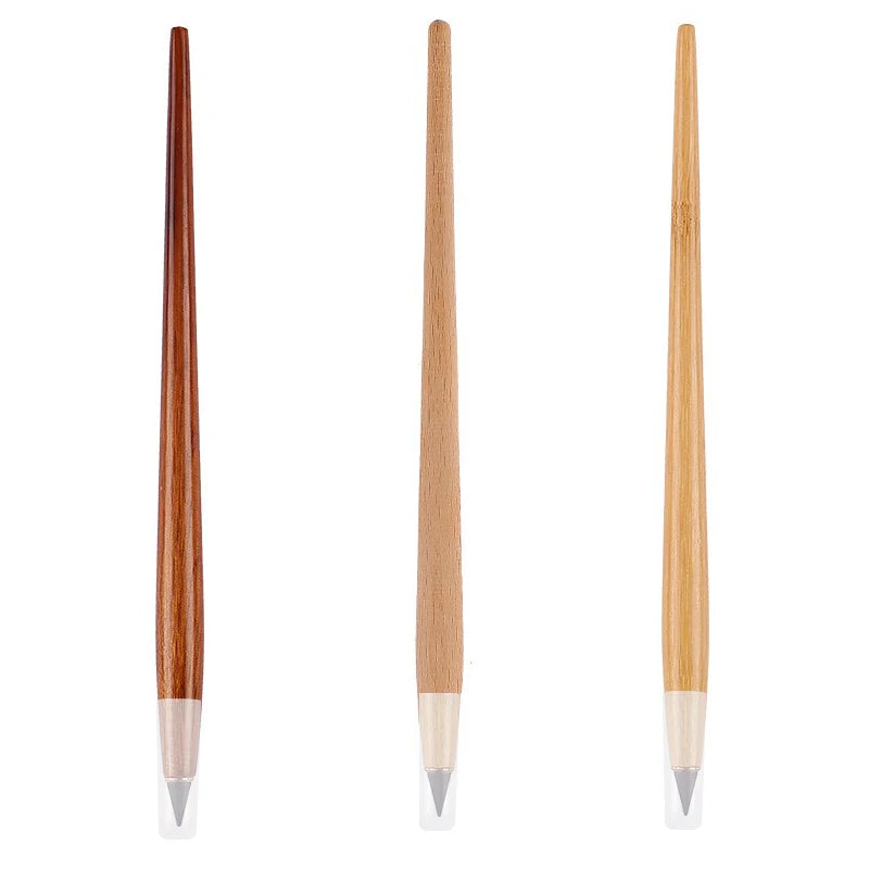 Wooden Eternal Pencil No Sharpening Unbreakable for Kids Endless Writing Sketching Art Office School Supplies Stationery