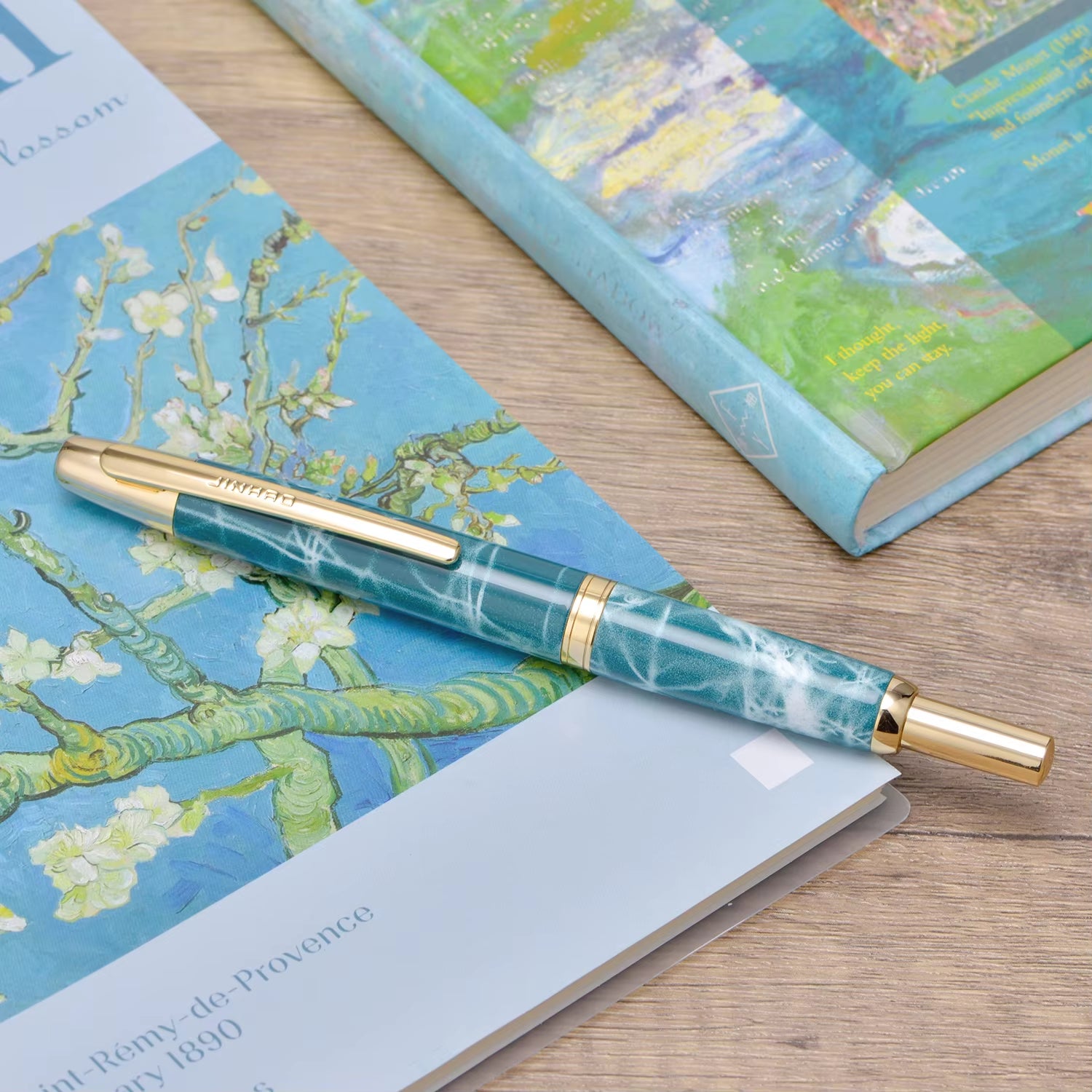 Jinhao 10 Retractable Press Fountain Pen EF/F/M Nib with Ink Converter Writing Gift Pen