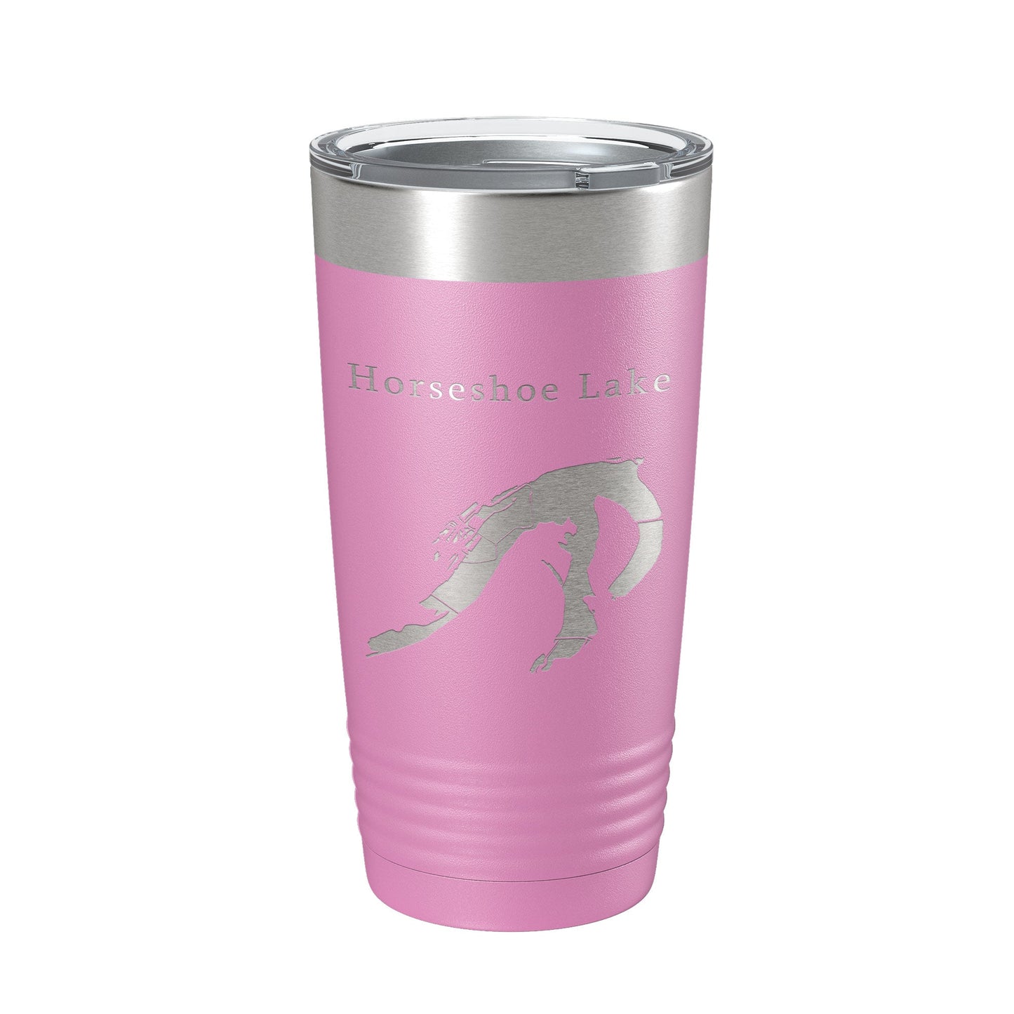 Horseshoe Lake Map Tumbler Travel Mug Insulated Laser Engraved Coffee Cup St. Louis Illinois 20 oz