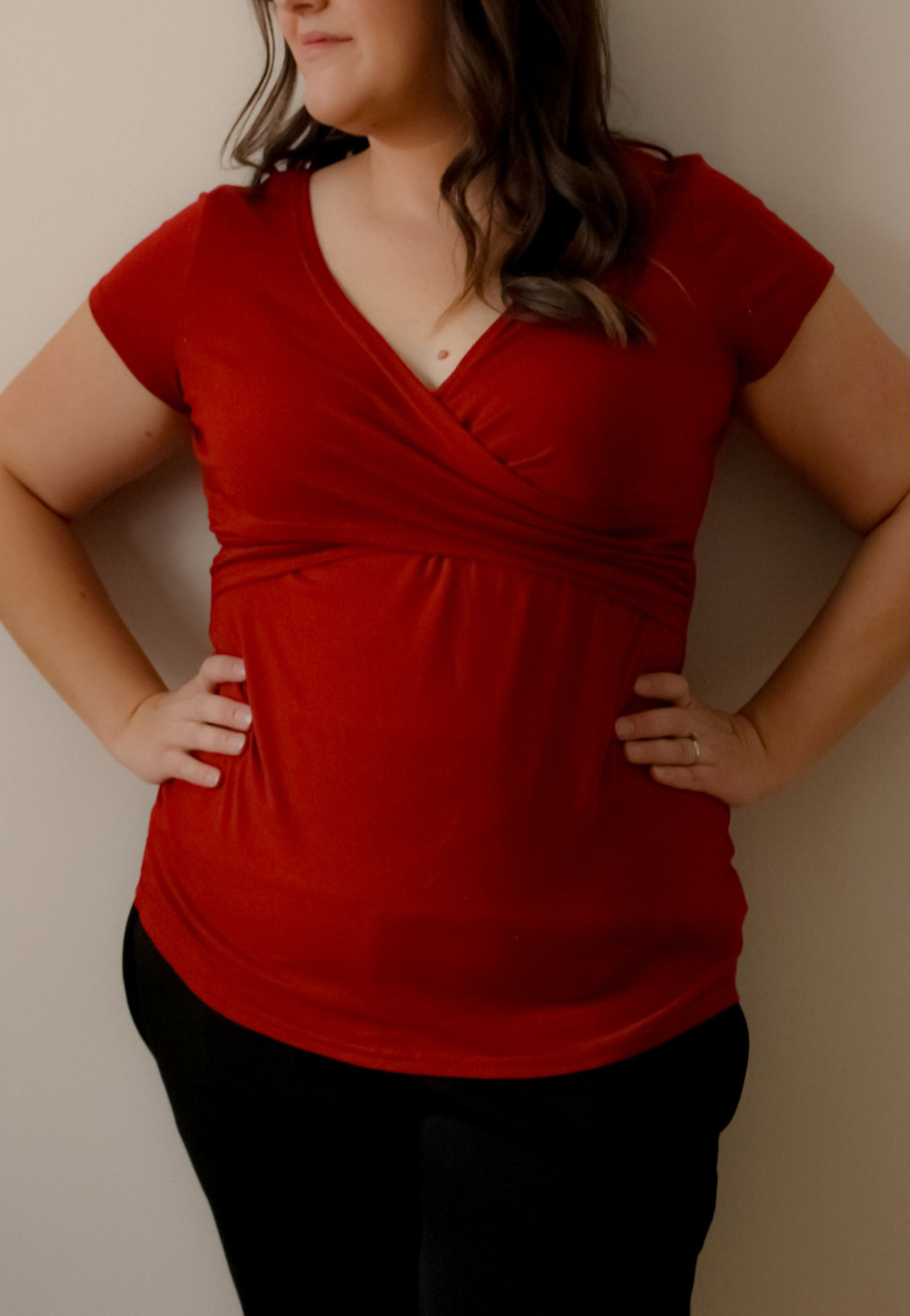 Crossover Maternity and Nursing Tee Shirt